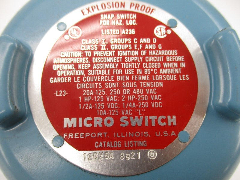 MICRO SWITCH 12CX5A 480VAC NSMP