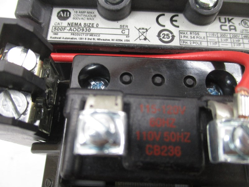 ALLEN BRADLEY 500F-AOD930 SER. 1 110/115-120V NSMP