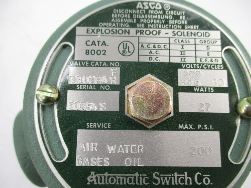 ASCO 8302B4RF 230V 200PSI NSMP