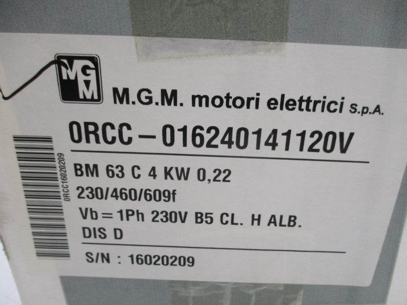 M.G.M. MOTORI ELETTRICI BM63C4 230V 0.16A NSMP