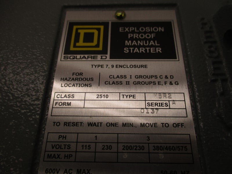 SQUARE D 2510MBR2 SER. A 575V NSMP