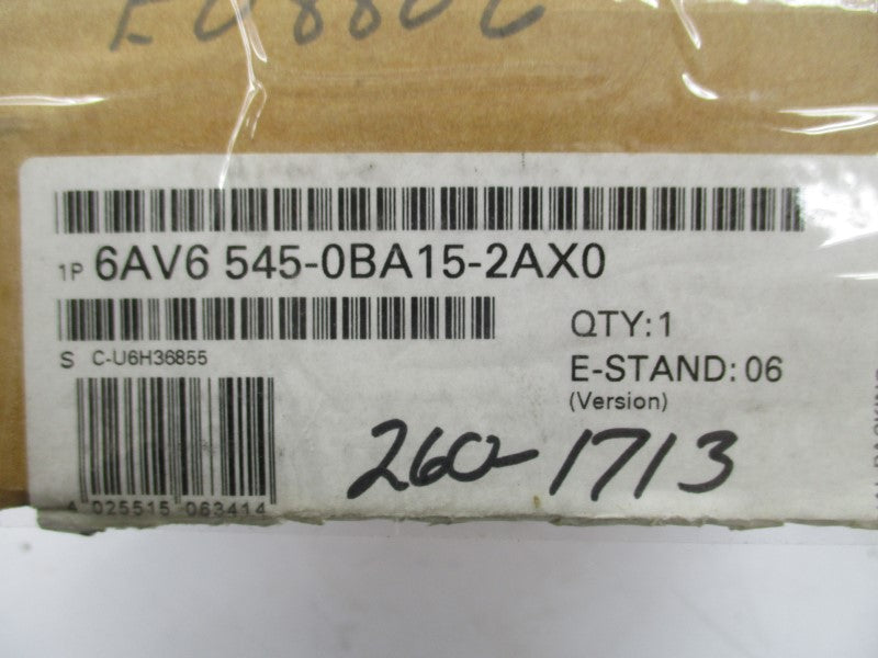 SIEMENS 6AV6545-0BA15-2AX0 24VDC NSMP