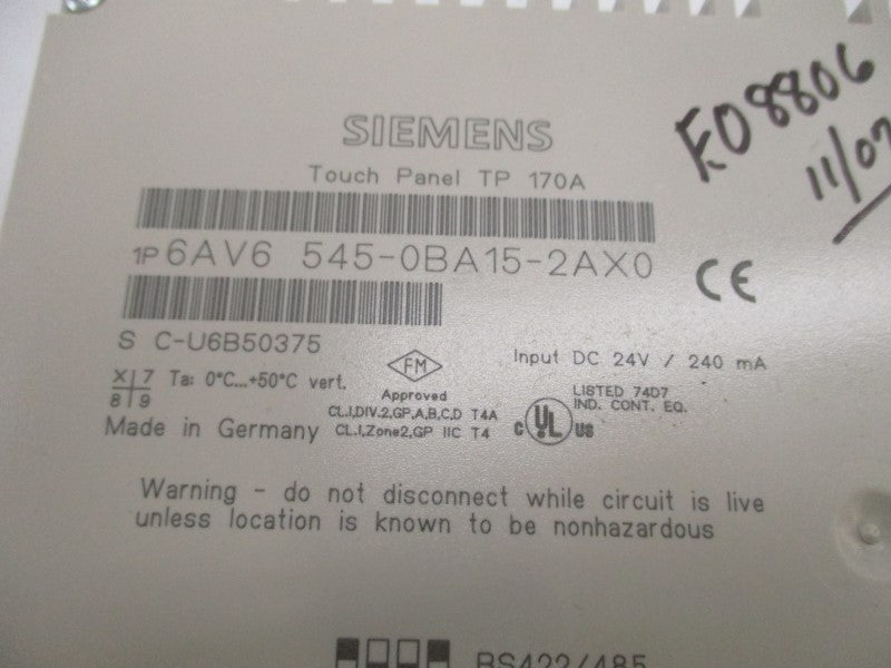 SIEMENS 6AV6545-0BA15-2AX0 24VDC NSMP