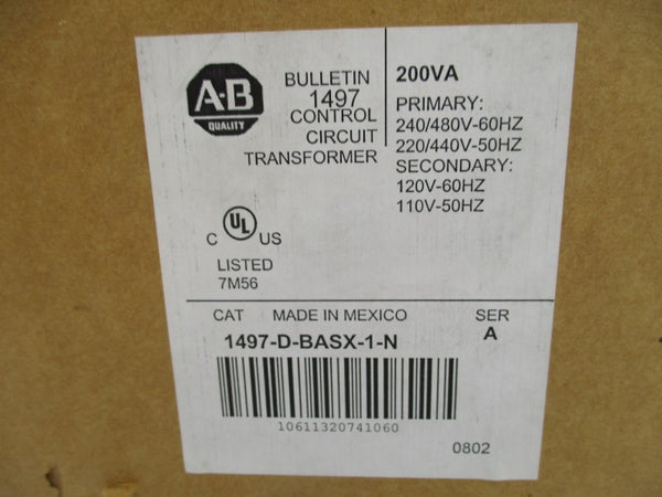 ALLEN BRADLEY 1497-D-BASX-1-N SER. A 240/480V (BR/WH) NSMP