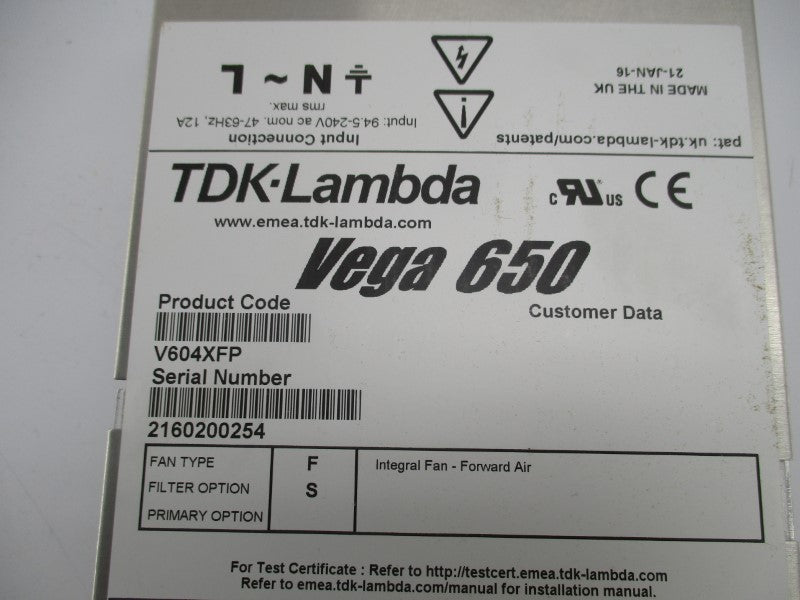 TDK-LAMBDA V604XFP NSMP