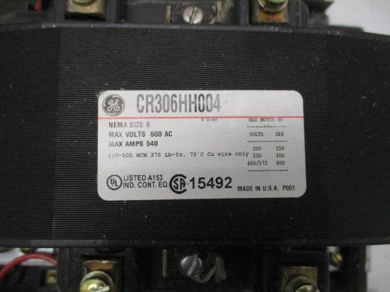 GENERAL ELECTRIC CR306HH004 460-480/440V NSMP