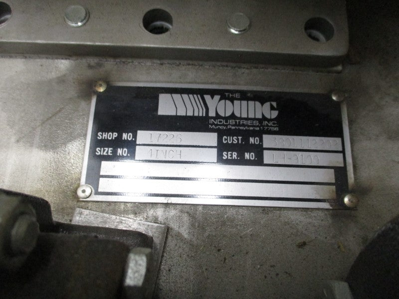THE YOUNG INDUSTRIES FEEDER VALVE  3801112202 4" UNMP
