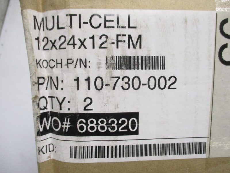 KOCH 110-730-002 12X24X12 (PKG OF 2) NSMP