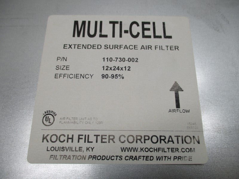 KOCH 110-730-002 12X24X12 (PKG OF 2) NSMP