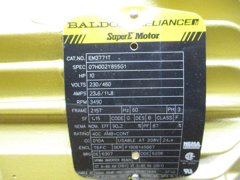 BALDOR EM3771T 230/460V 23.6/11.8A NSMP