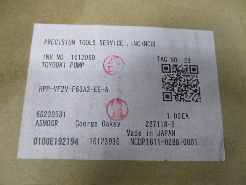TOYO-OKI HPP-VF2V-F63A3-EE-A NSFS