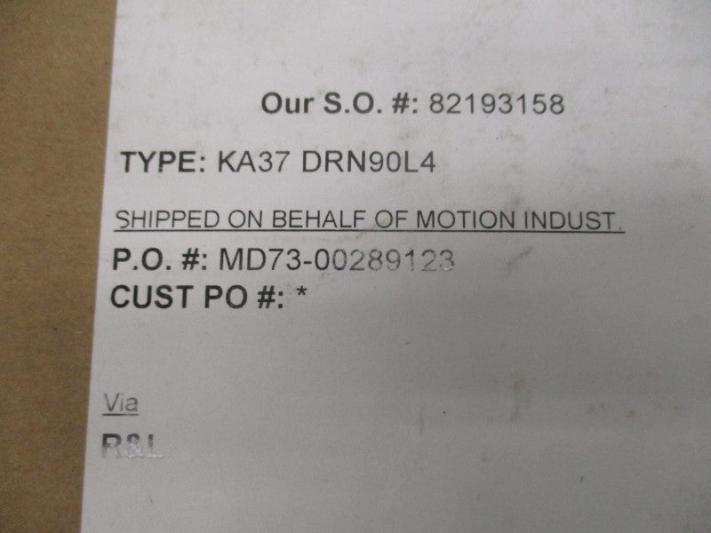 SEW-EURODRIVE KA37DRN90L4 NSFS