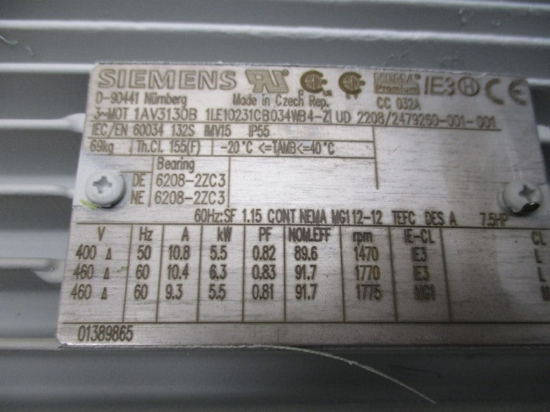KSB ETCF080-065-200CCFAS07D200554 460V 9.3A NSMP