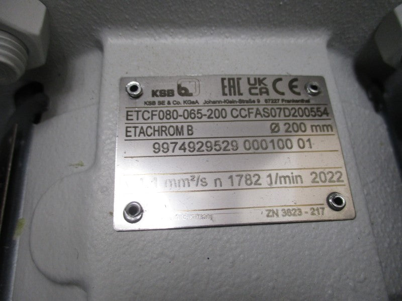 KSB ETCF080-065-200CCFAS07D200554 460V 9.3A NSMP