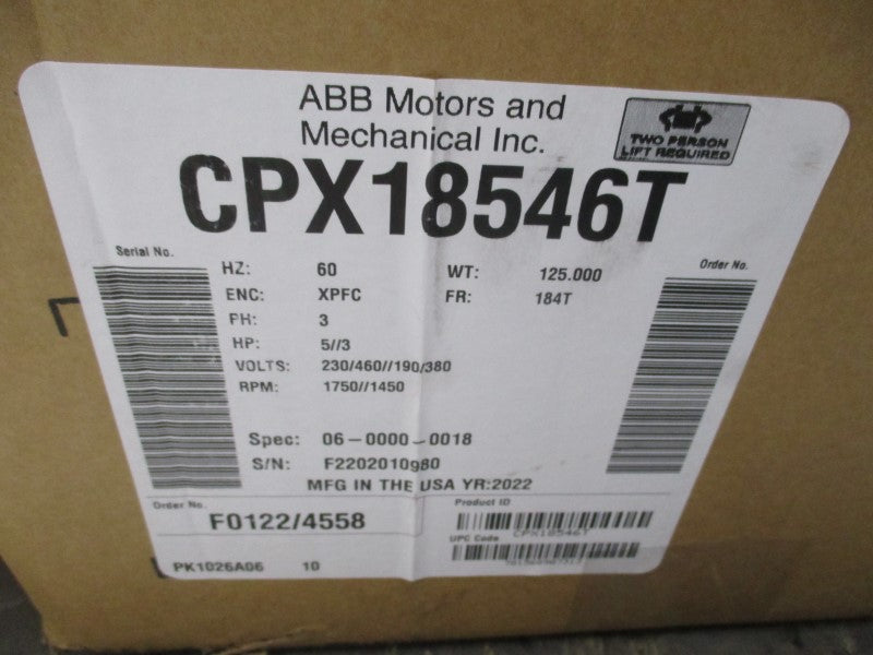 BALDOR CPX18546T 460V NSMP