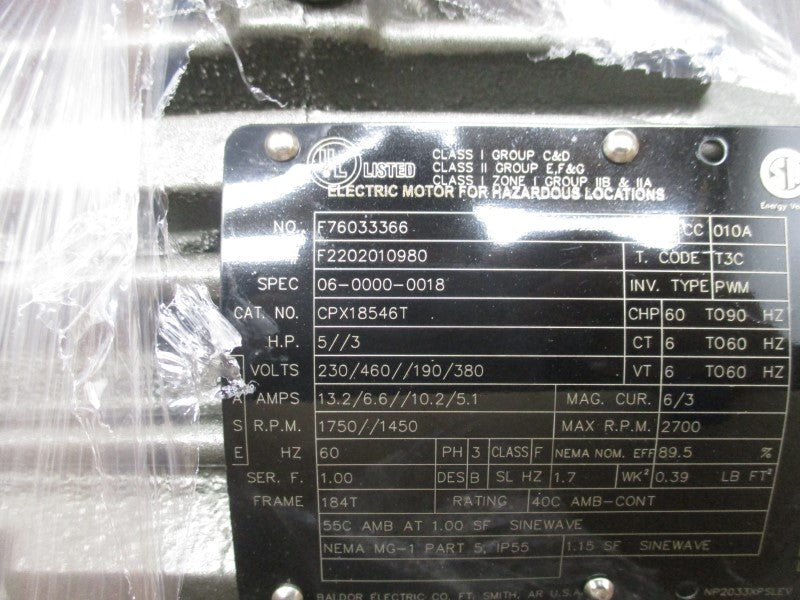 BALDOR CPX18546T 460V NSMP