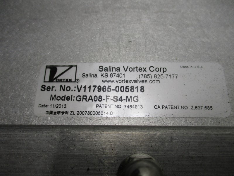 SALINA VORTEX VALVES GRA08-F-S4-MG 150PSI NSNP