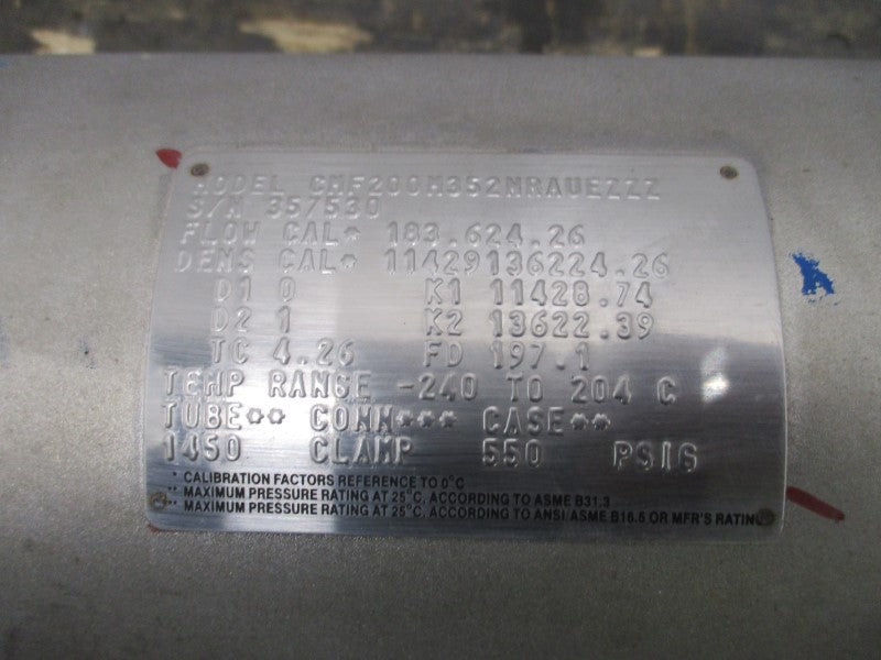 MICRO MOTION CMF200M352NRAUEZZZ 550PSI NSNP