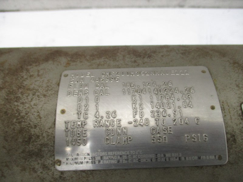 MICRO MOTION CMF200M352NRAUEZZZ 550PSI UNMP