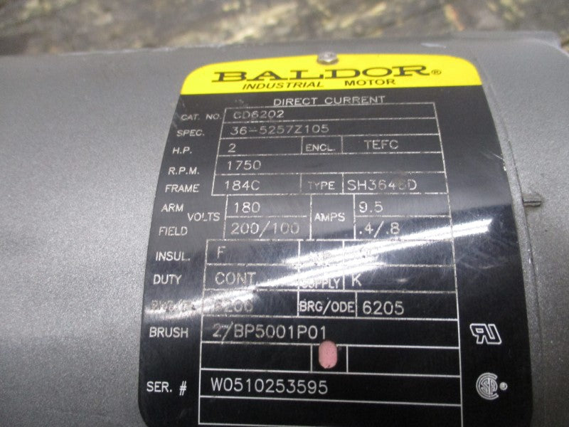 BALDOR CD6202 200/100V .4/.8A NSNP