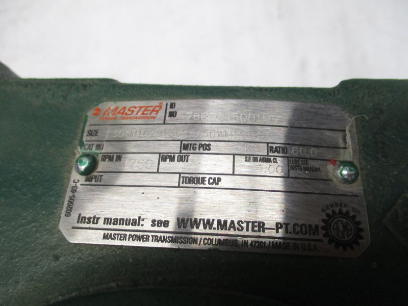 MASTER POWER TRANSMISSION 30SM10291302 230/460V 2.6/1.2A NSNP