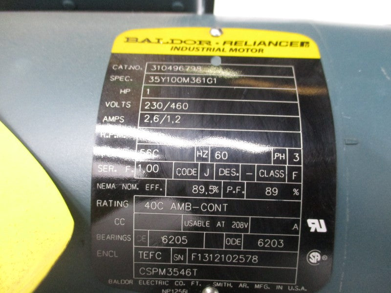 MASTER POWER TRANSMISSION 30SM10291302 230/460V 2.6/1.2A NSNP