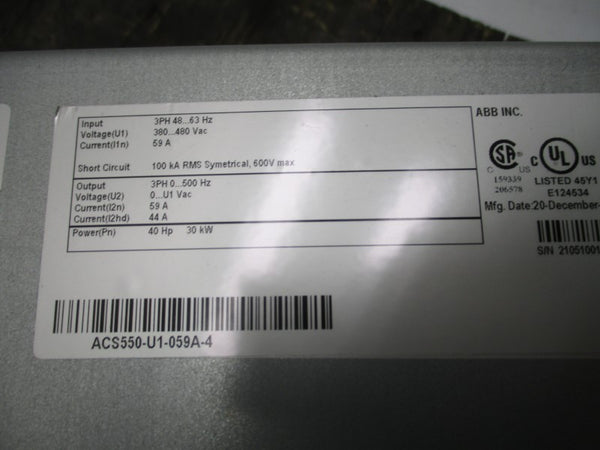 ABB ACS550-U1-059A-4 380-480V 59A NSMP