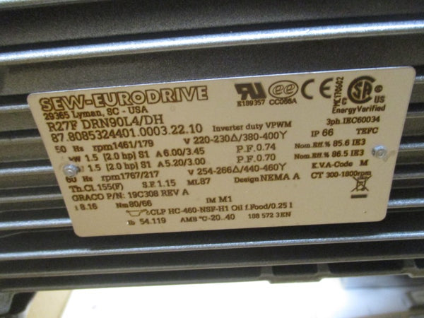 GRACO 24Y596 254-266/440-460V 5.20/3.00A NSMP