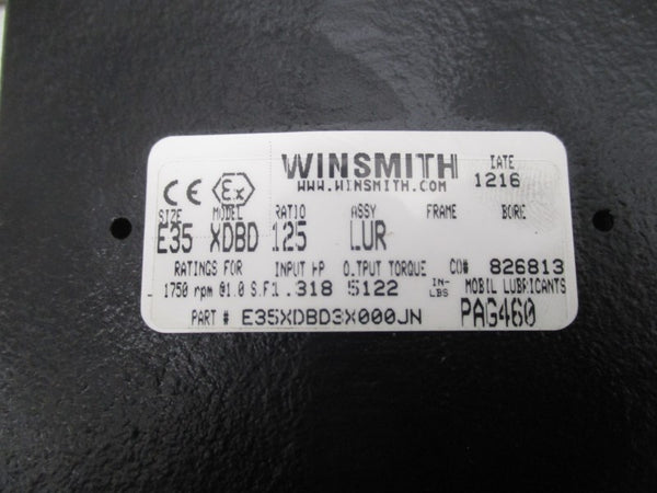 WINSMITH RATIO 125  1750 RPM E35XDBD3X000JN NSNP