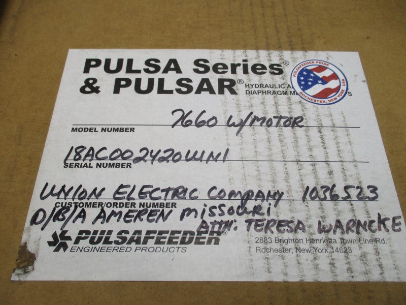 PULSAFEEDER 7660 NSFS
