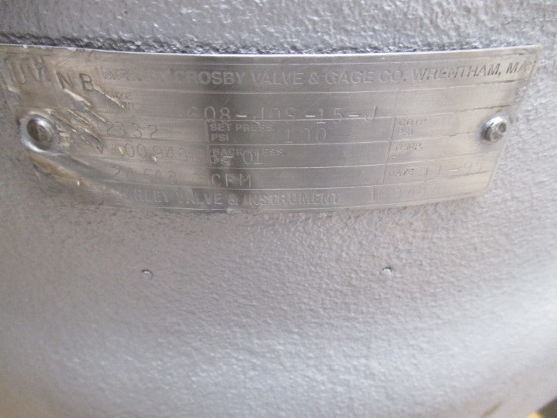 CROSBY VALVE J0S-15-J 100PSI REMAN