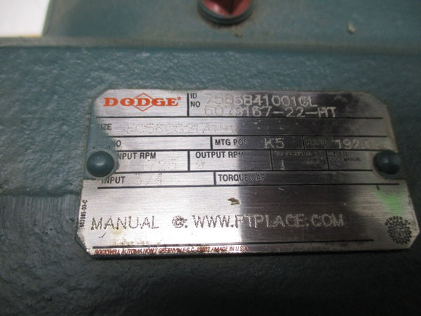 DODGE 079167-22-HT 6B77X0582 230/460V 2.2/1.1A NSMP