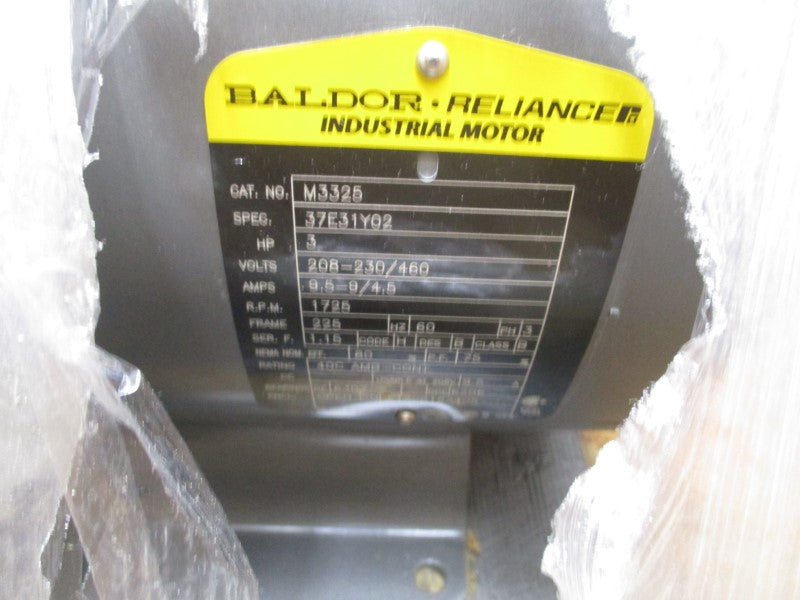 BALDOR M3325 208-230/460V 9.5-9/4.5A NSMP