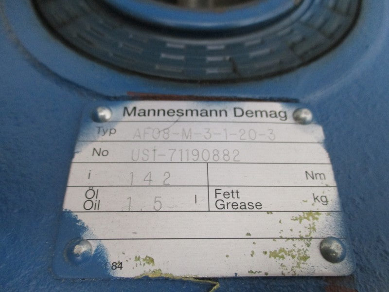 MANNESMANN DEMAG AF08-M3-1-20-3  KBA80A4 230/460V 5.50/2.70A NSNP