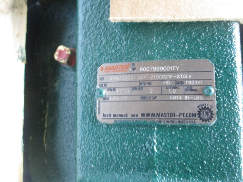 MASTER POWER TRANSMISSION 8007999001FY 192.00  460V 2.4/2.5A NSMP