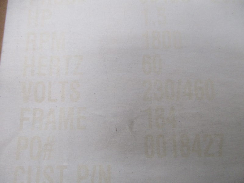 REULAND 0015C-2BAN-0100 1.5 HP 1800 RPM 230/460V NSFS