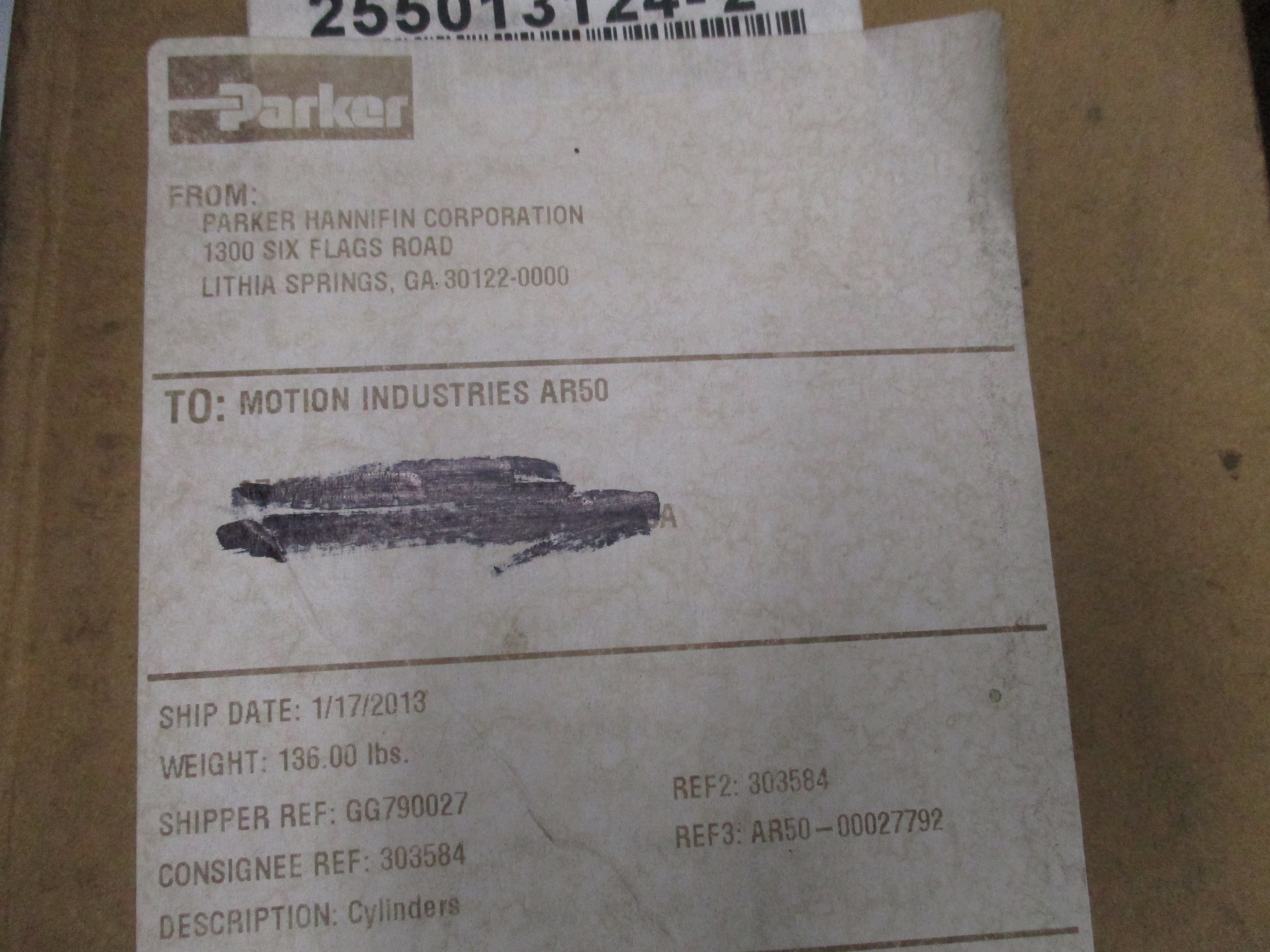PARKER 08.00CBB2AUVS14A9.000 250PSI NSMP
