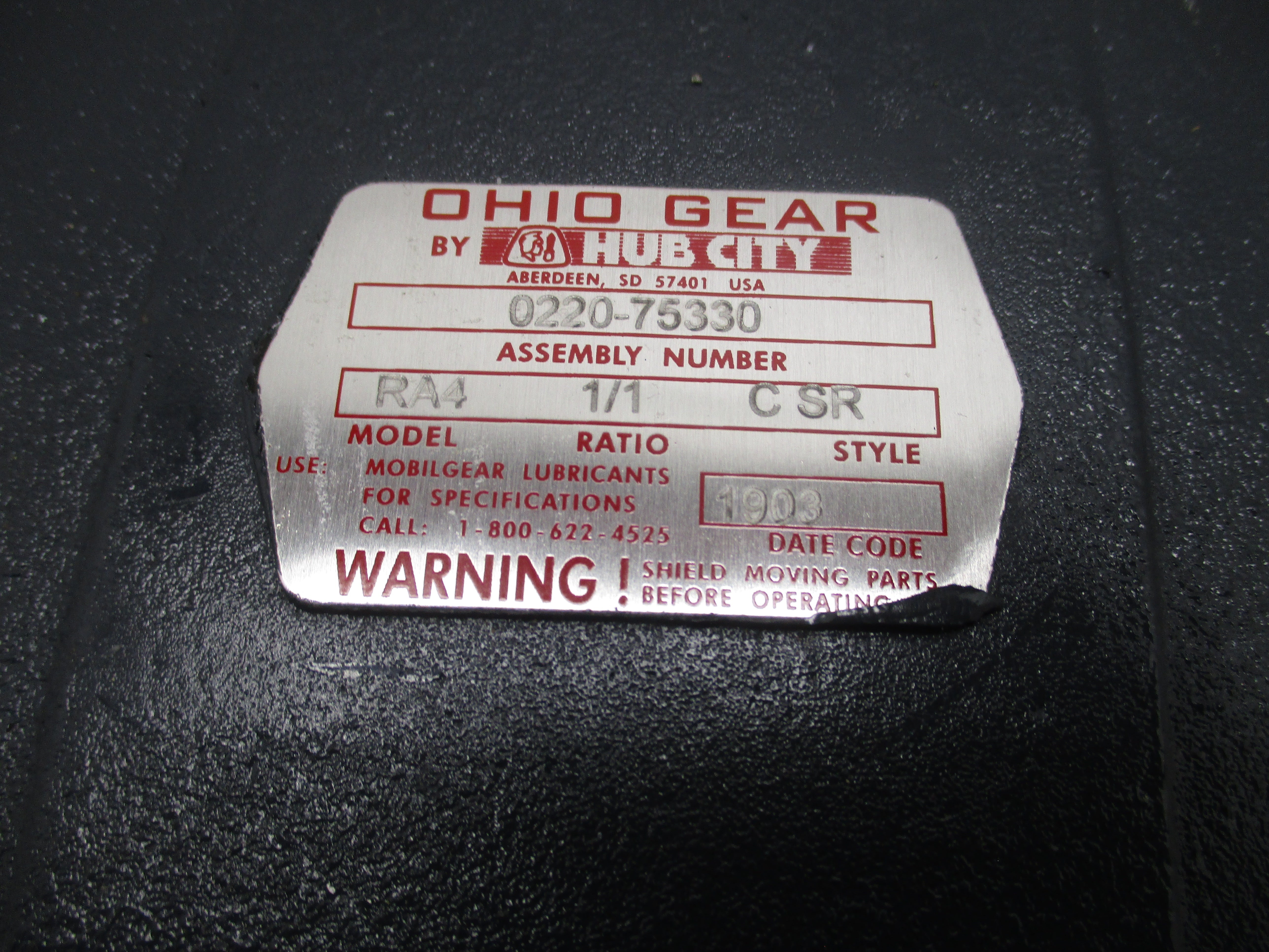 OHIO GEAR HUB CITY RA4 0220-75330 NSNP