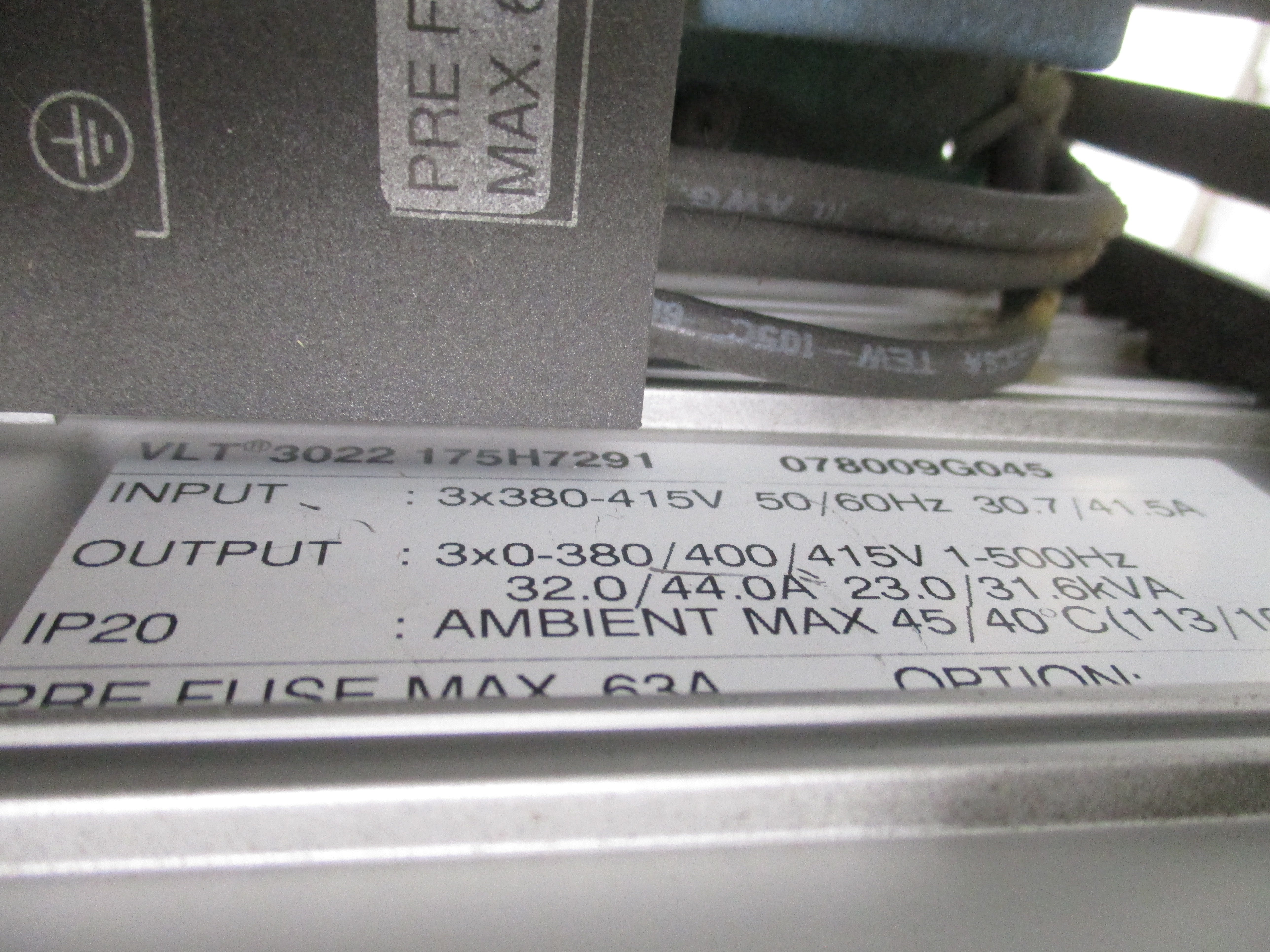 DANFOSS 175H7291 380-415V 30.7/41.5A UNMP