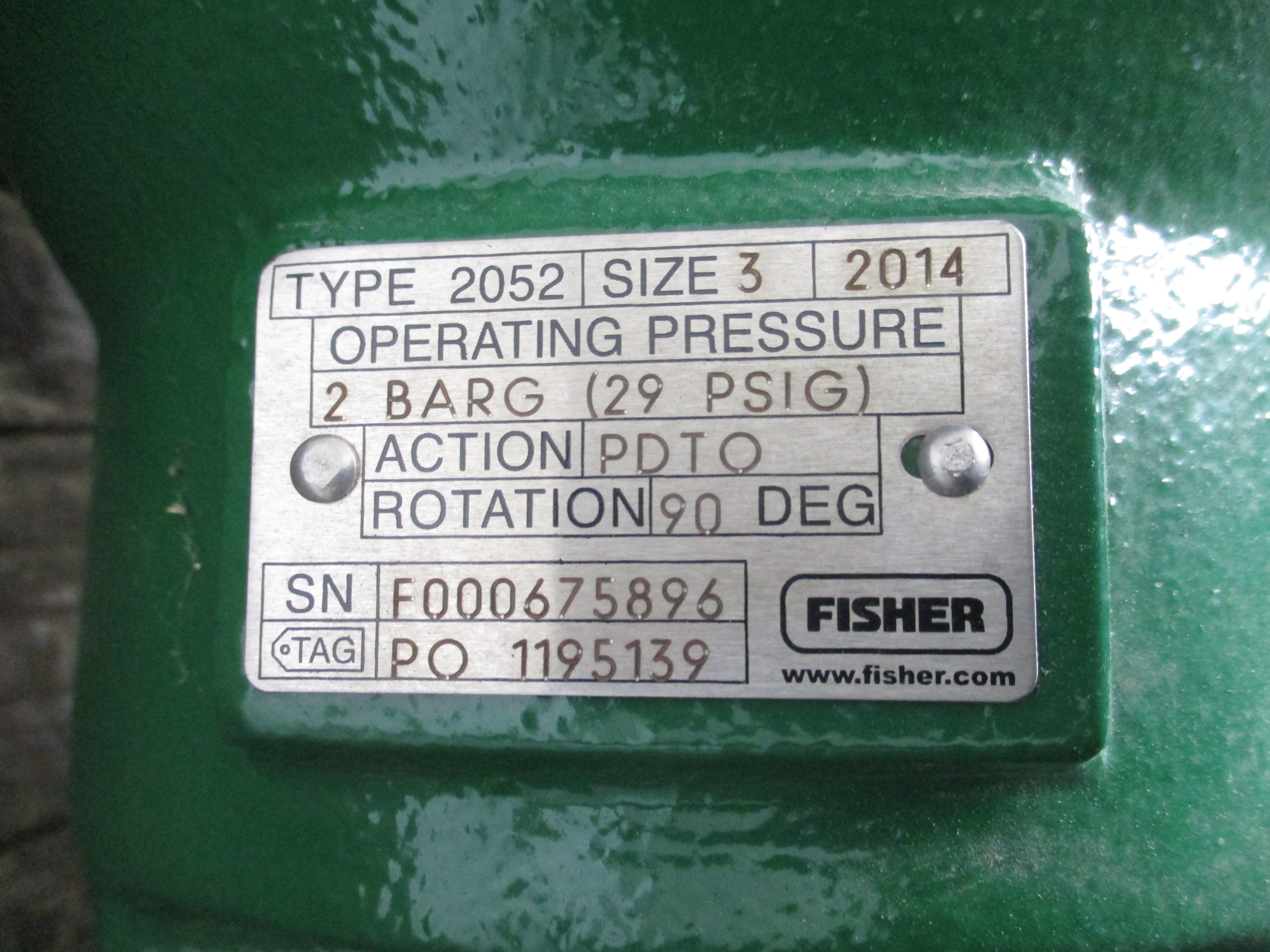 FISHER 2052 29PSI 3" NSNP