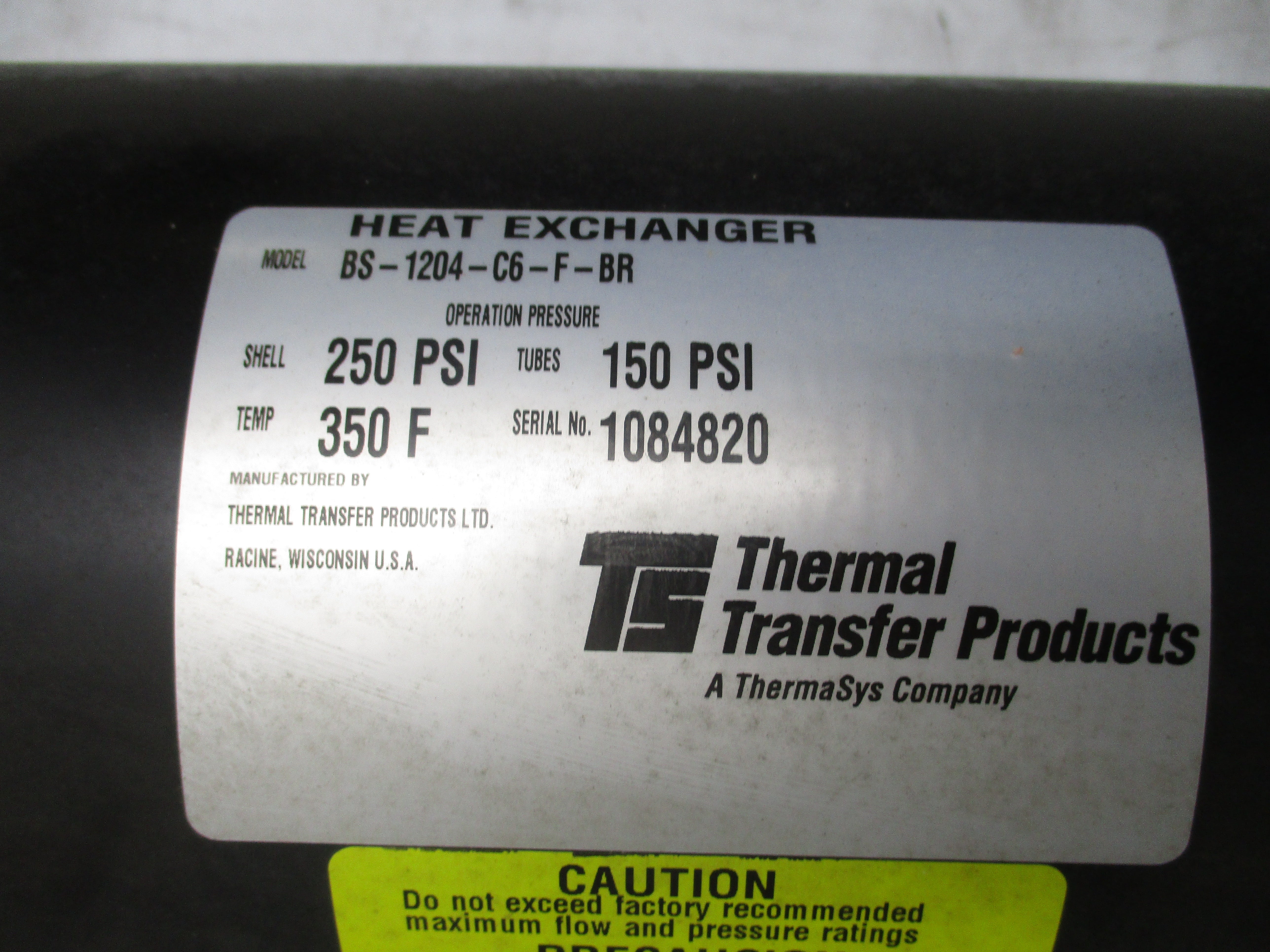THERMAL TRANSFER PRODUCTS BS-1204-C6-F-BR 150PSI NSNP