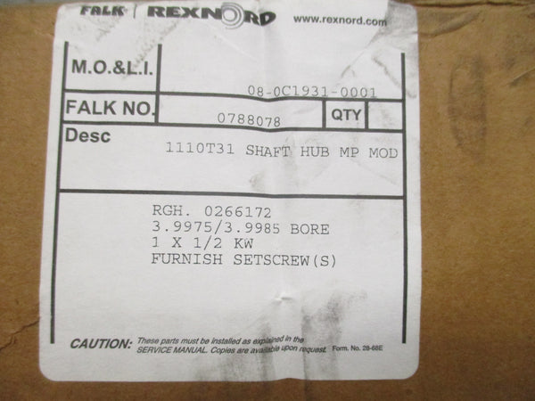 REXNORD 0788078 1110T31 NSFS