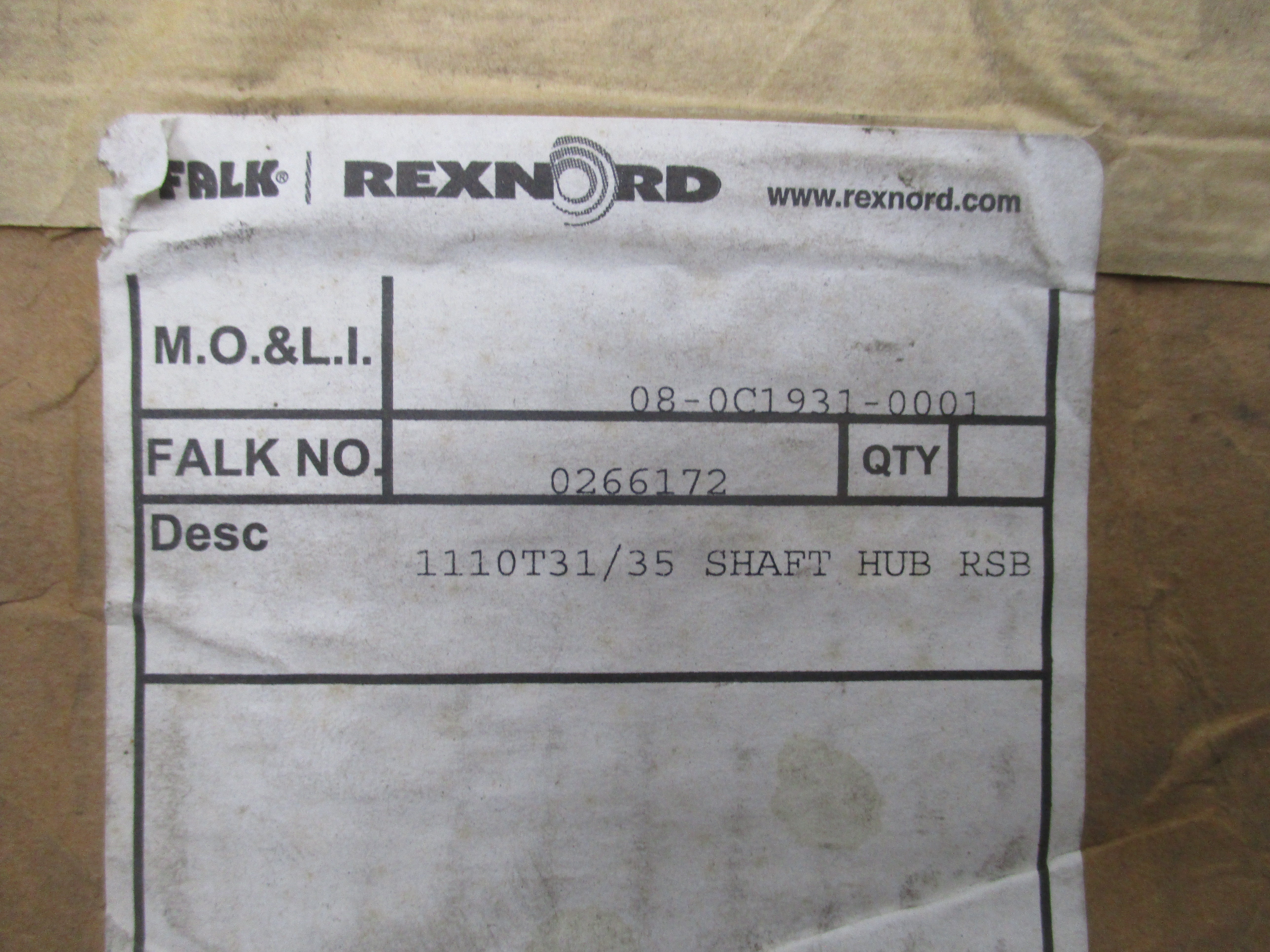 REXNORD 0266172 1110T31/35 NSMP