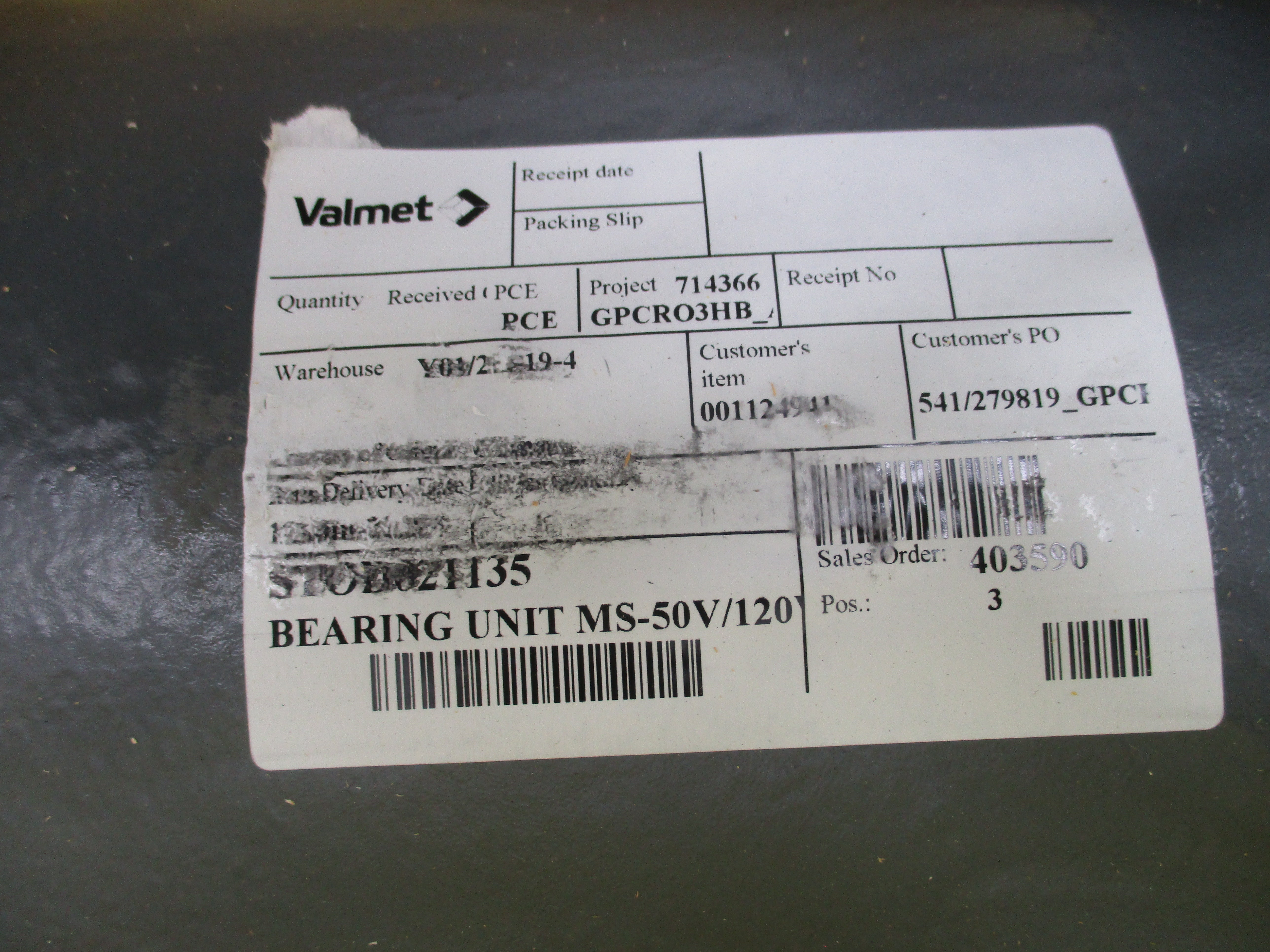 VALMET MS-50V/120V STOB021135 NSMP
