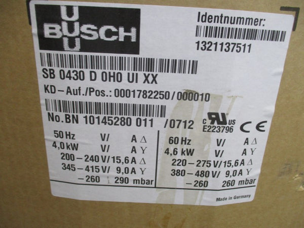 BUSCH SB0430D0H0UIXX 380-480/260V 9.0A NSMP