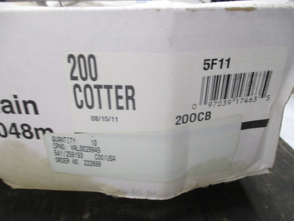 TSUBAKI 200CB  200 COTTER 10FT NSFS