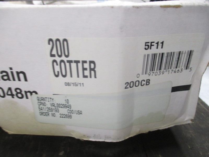 TSUBAKI 200CB  200 COTTER 10FT NSFS