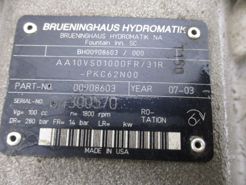BRUENINGHAUS HYDROMATIK AA10VS0100DFR/31R-PKC62N00 00908603 NSNP