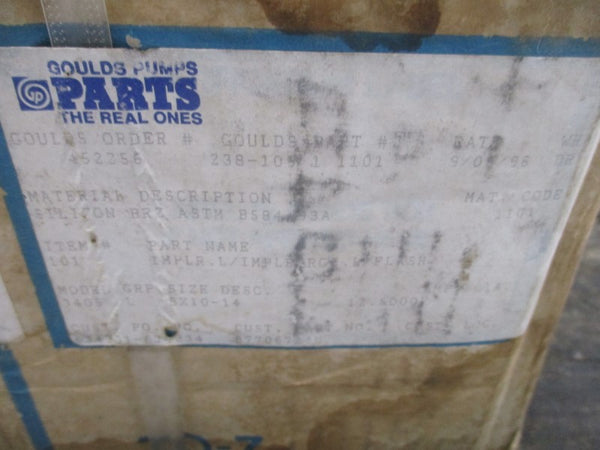 GOULDS 3405 IMPELLER BRONZE 8X10-14 238-10911101 NSFS