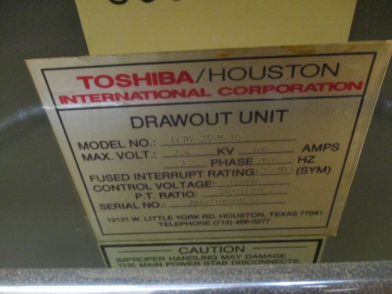 TOSHIBA LCDV-2%SM-10 120VAC 400A NSNP